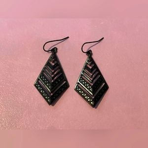 Diamond Black Earrings